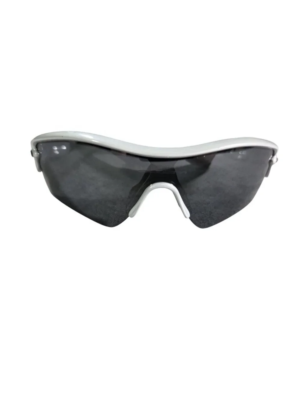 Y2K Oakley Radar Polished White Frame Black Lenses Polarized  Sunglasses USA